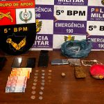 PM prende suspeito com balança e porções de droga no Jardim Rondônia em Rondonópolis nesta quarta 19/11.