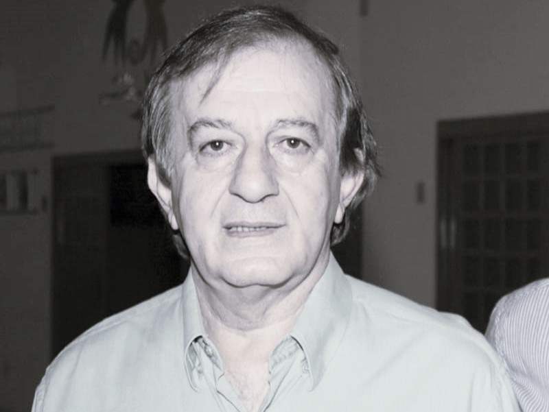 Retrato de Nabil Nahsan, odontólogo pioneiro em Rondonópolis, reconhecido por atuação no Rotary e em projetos sociais voltados à comunidade.