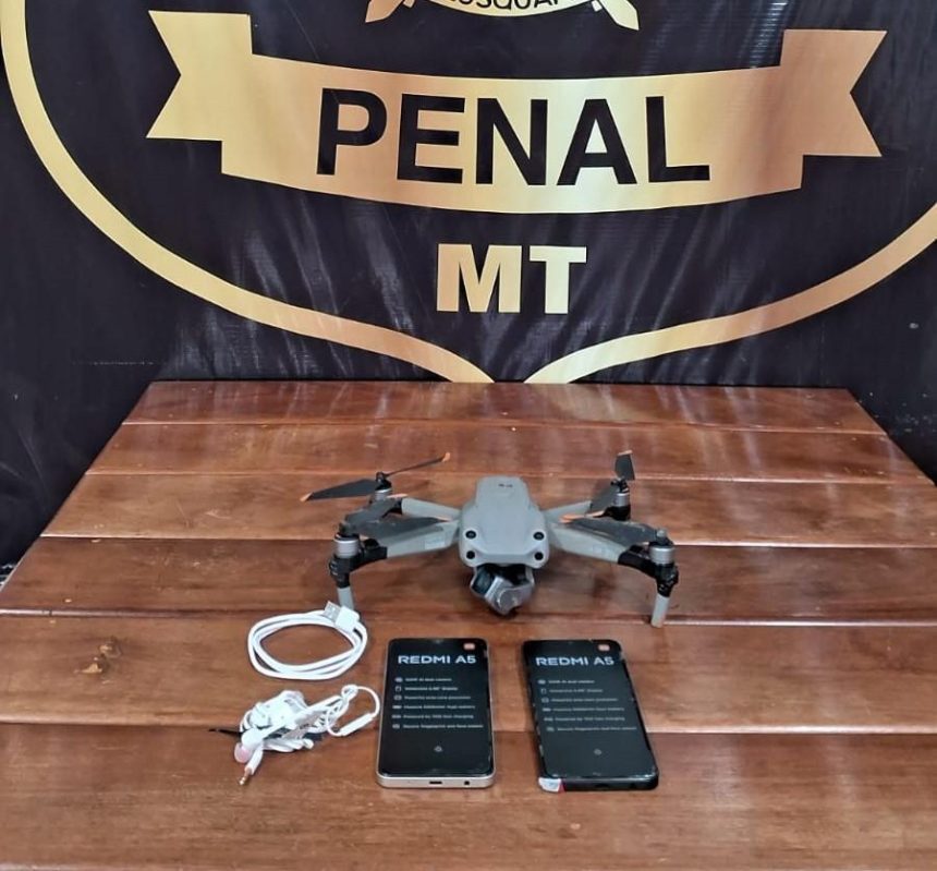 Drone que a Operação Campana abateu na penitenciária de Rondonópolis.
