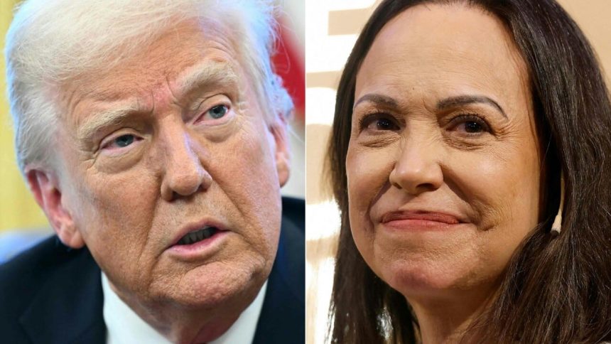 maria-corina-machado-entrega-medalha-do-nobel-da-paz-a-donald-trump