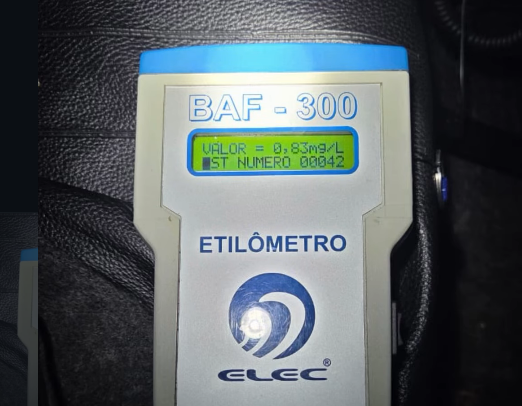 Um motorista embriagado em Jaciara foi preso após atingir 0,83 mg/l no bafômetro durante a Operação Tolerância Zero na Vila Planalto.