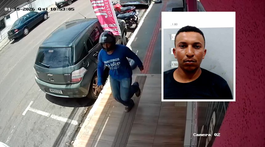 A PM prendeu um homem suspeito de série de roubos a pessoa em Rondonópolis. O detido, que usava tornozeleira, tentou fugir em alta velocidade.