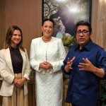 Vereadora Luciana Horta durante encontro político do Partido Liberal em Mato Grosso.