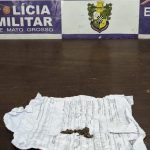 Porção de substância análoga a maconha apreendida pela Polícia Militar de Mato Grosso.