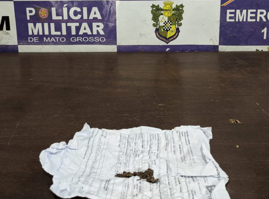 Porção de substância análoga a maconha apreendida pela Polícia Militar de Mato Grosso.