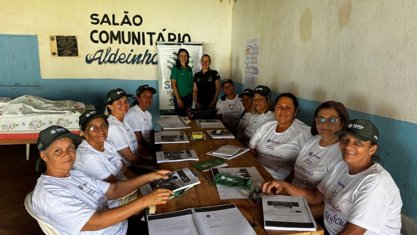 O Programa Mulheres em Campo capacita produtoras rurais da Comunidade Aldeinha, em Rondonópolis, com foco em gestão e empreendedorismo.