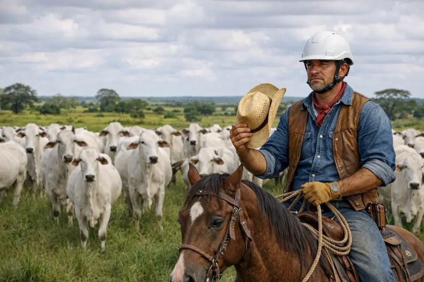 Nota técnica da CNA e Sindicato Rural orienta sobre o uso de EPIs no campo, como chapéus e capacetes, conforme as diretrizes da norma NR-31.