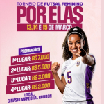 Prefeitura de Rondonópolis abre inscrições para o 1º Torneio Feminino de Futsal “Por Elas”. Veja datas, prêmios e como participar.