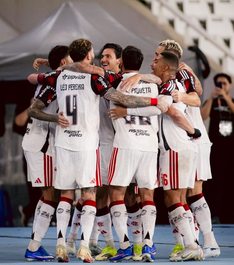 O Flamengo venceu o Botafogo com facilidade no Nilton Santos. Com gols de Pedro e Samuel Lino, o Rubro-negro subiu para a 3ª posição.