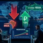 O Brasil fora do Top 10 das maiores economias mundiais é confirmado em 2025 após ser ultrapassado pela Rússia em ranking do FMI.