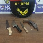 Caso grave de violência doméstica em Rondonópolis envolve ameaça de morte a crianças e apreensão de arma artesanal na zona rural.