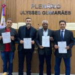 A Câmara de Rondonópolis empossa três vereadores suplentes para mandato de 121 dias após licença de titulares nesta segunda-feira (2).