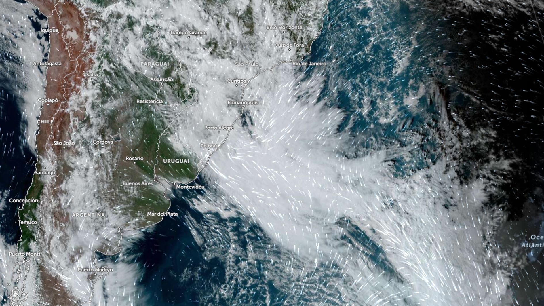 Ciclone bomba pode atingir Brasil com ventos intensos