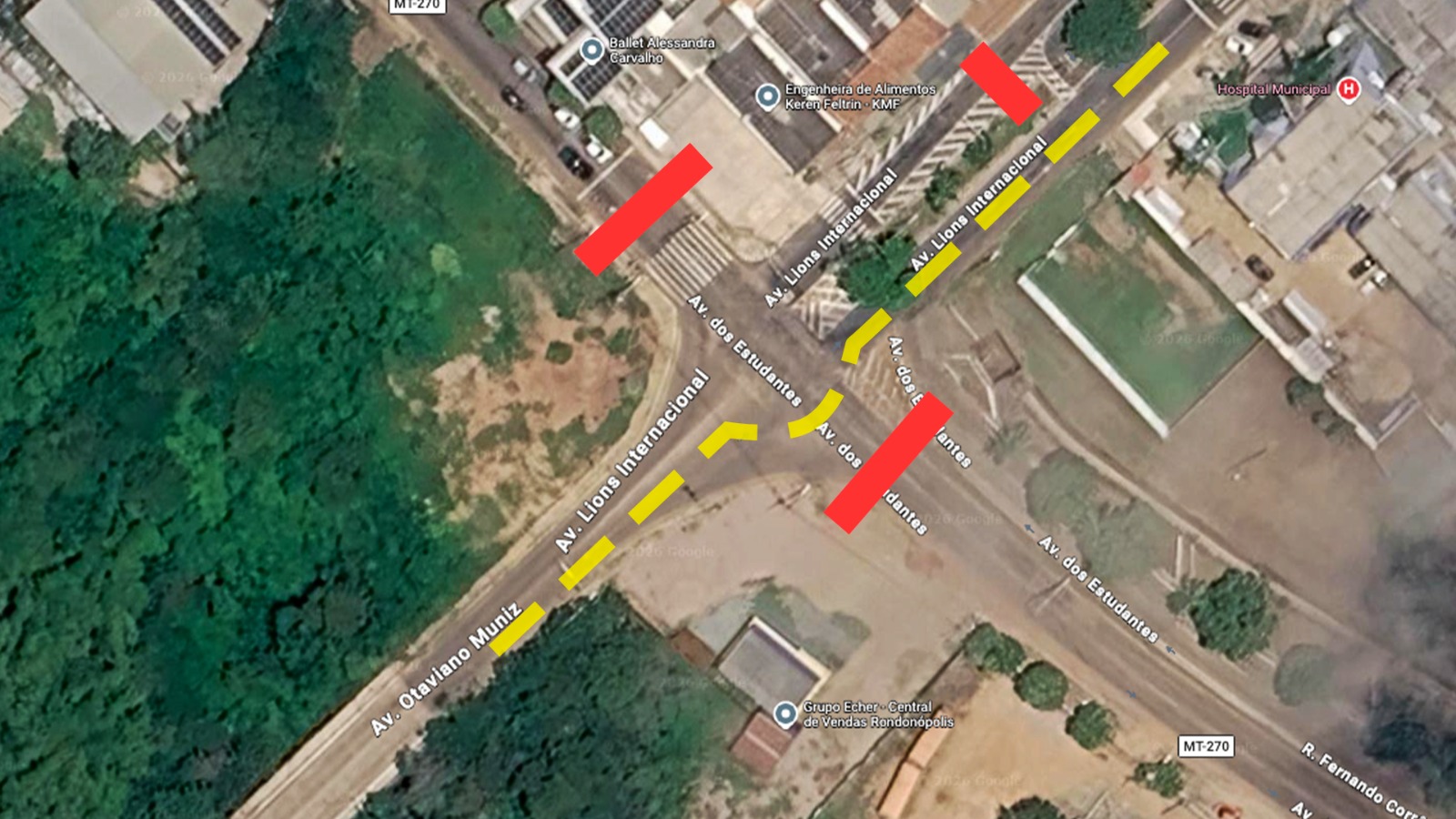 Interdição na rua Fernando Corrêa para obras do viaduto começa sexta
