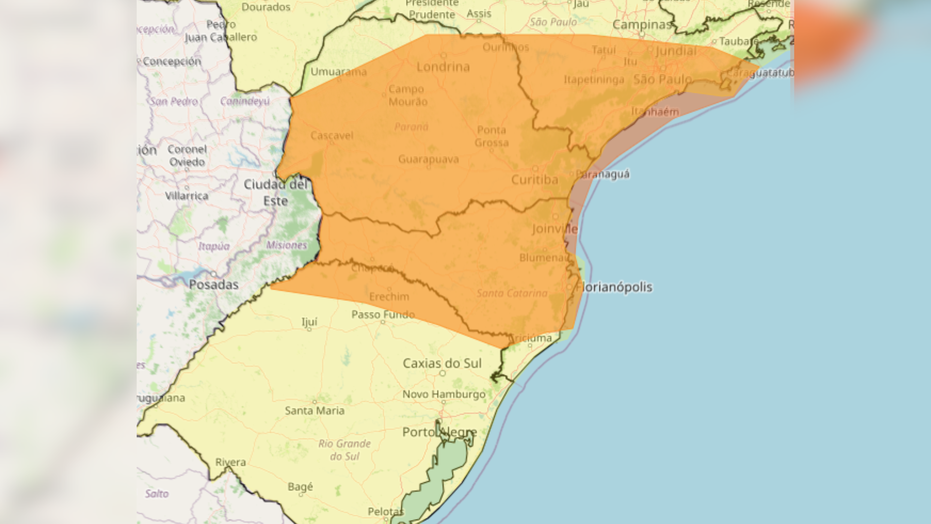 Ciclone extratropical ameaça região Sul com ventos até 100 km/h